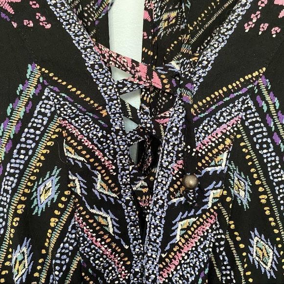 ANGIE Retro boho Style romper black S bell sleeve - Picture 5 of 9